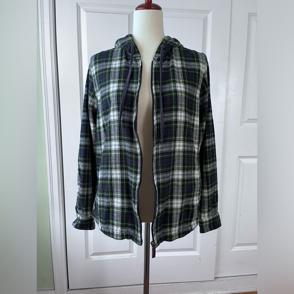 LL Bean front zip jacket with hood size M